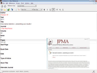 47
MEHWISH HUSSAIN - ASST. PROF. ( DUHS)
 