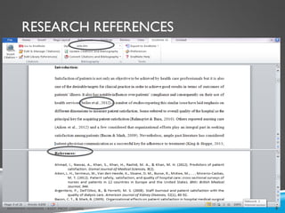 RESEARCH REFERENCES
6
MEHWISH HUSSAIN - ASST. PROF. ( DUHS)
 