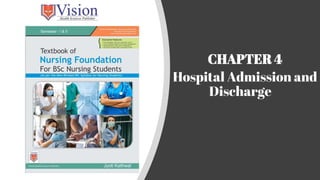 CHAPTER 4
Hospital Admission and
Discharge
 