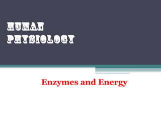 Enzymes and Energy
Human
physiology
 