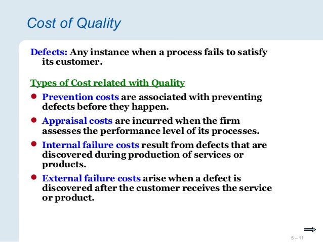 Chapter 5 Quality And Performance Flashcards Quizlet