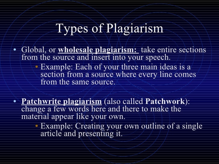 What is global plagiarism