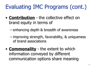 INTEGRATING MARKETING COMMUNICATION | PPT