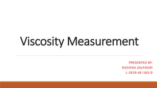 Viscosity Measurement