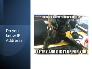 Do you
know IP
Address?
 