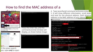 Device Address Media Access Control Address or MAC address | PPTX