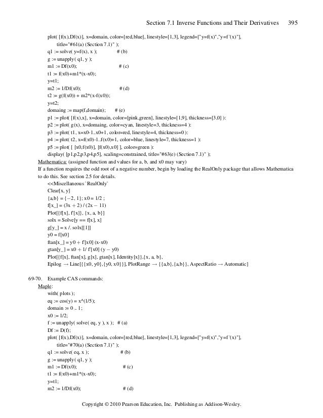 Chp7 Transcendental Functions