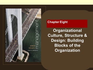 Chapter Eight  Organizational Culture, Structure & Design: Building Blocks of the Organization 