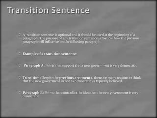  Detail sentences (support sentences)