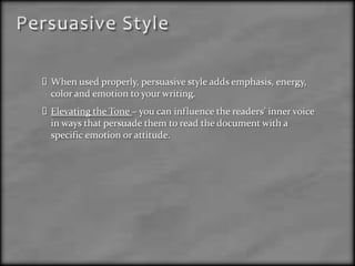 descriptionsPoint Sentences(concluding sentences)A concluding sentence will restate the paragraph’s topic sentence using different words. It is recommended to have concluding sentences at the end of a long paragraph in order to refresh the reader’s mind about the original topic of the paragraph.