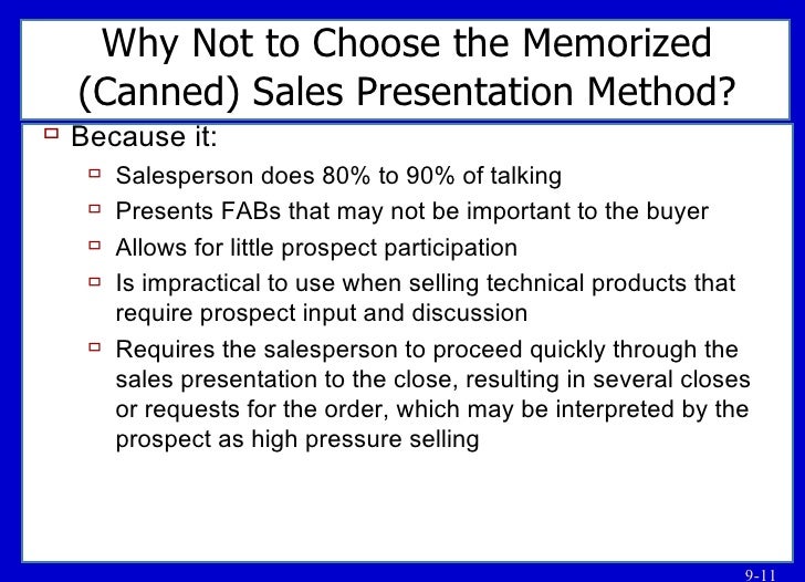 chp 9 sales preso methods ppt