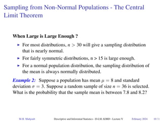 Comprehensive Lecture on Sampling Distributions in Statistics | PDF