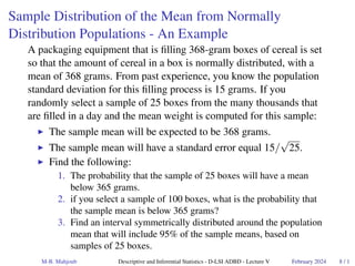 Comprehensive Lecture on Sampling Distributions in Statistics | PDF