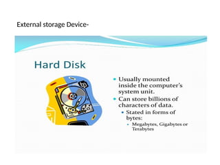 Internal and External Devices for Computers | PPTX