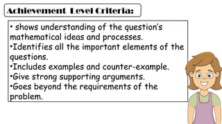 ASSESSMENT PROBLEM SOLVING IN THE MATHEMATICS CURRICULUM | PPTX