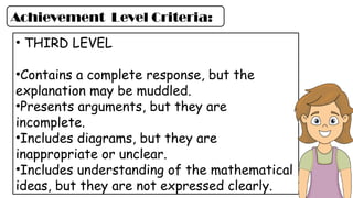 ASSESSMENT PROBLEM SOLVING IN THE MATHEMATICS CURRICULUM | PPTX