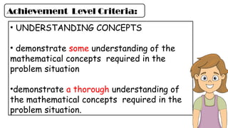 ASSESSMENT PROBLEM SOLVING IN THE MATHEMATICS CURRICULUM | PPTX