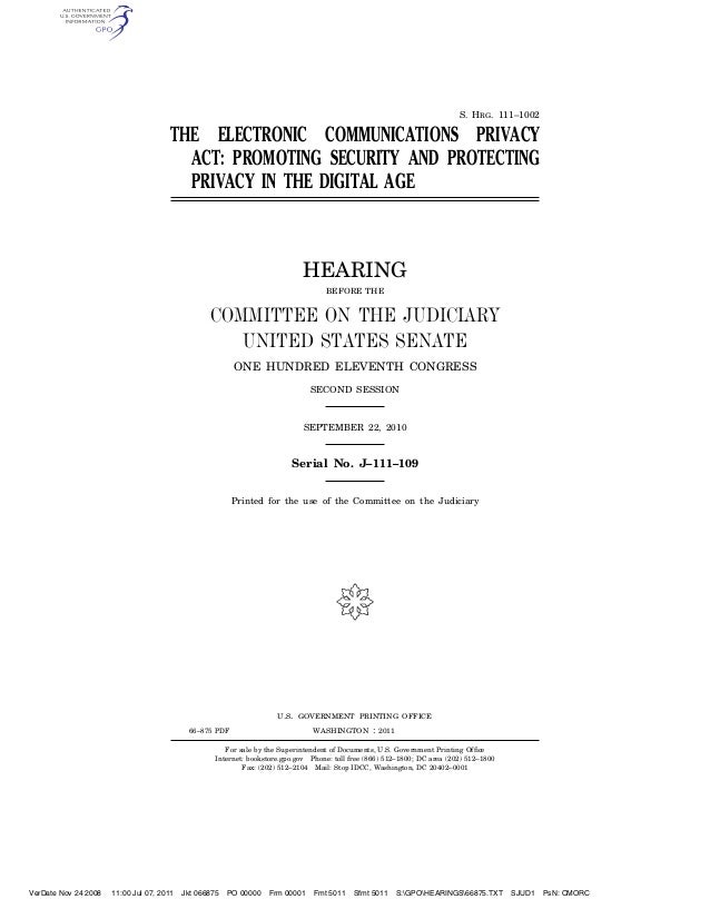 Electronic Communications Privacy Act pdf