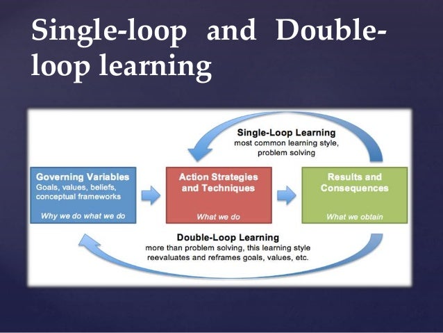 Learning organisation example single loop Performance Magazine
