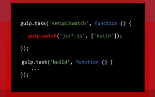 Gulp Task Gulp: Task Runner | PPTX