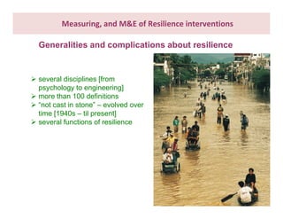 What do we know about resilience and food security? – Most recent progress in measuring and assessing resilience interventions