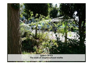 近所のイタズラ
The work of neighbourhood misfits
 