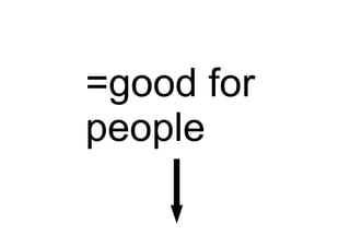 =good for
people
 