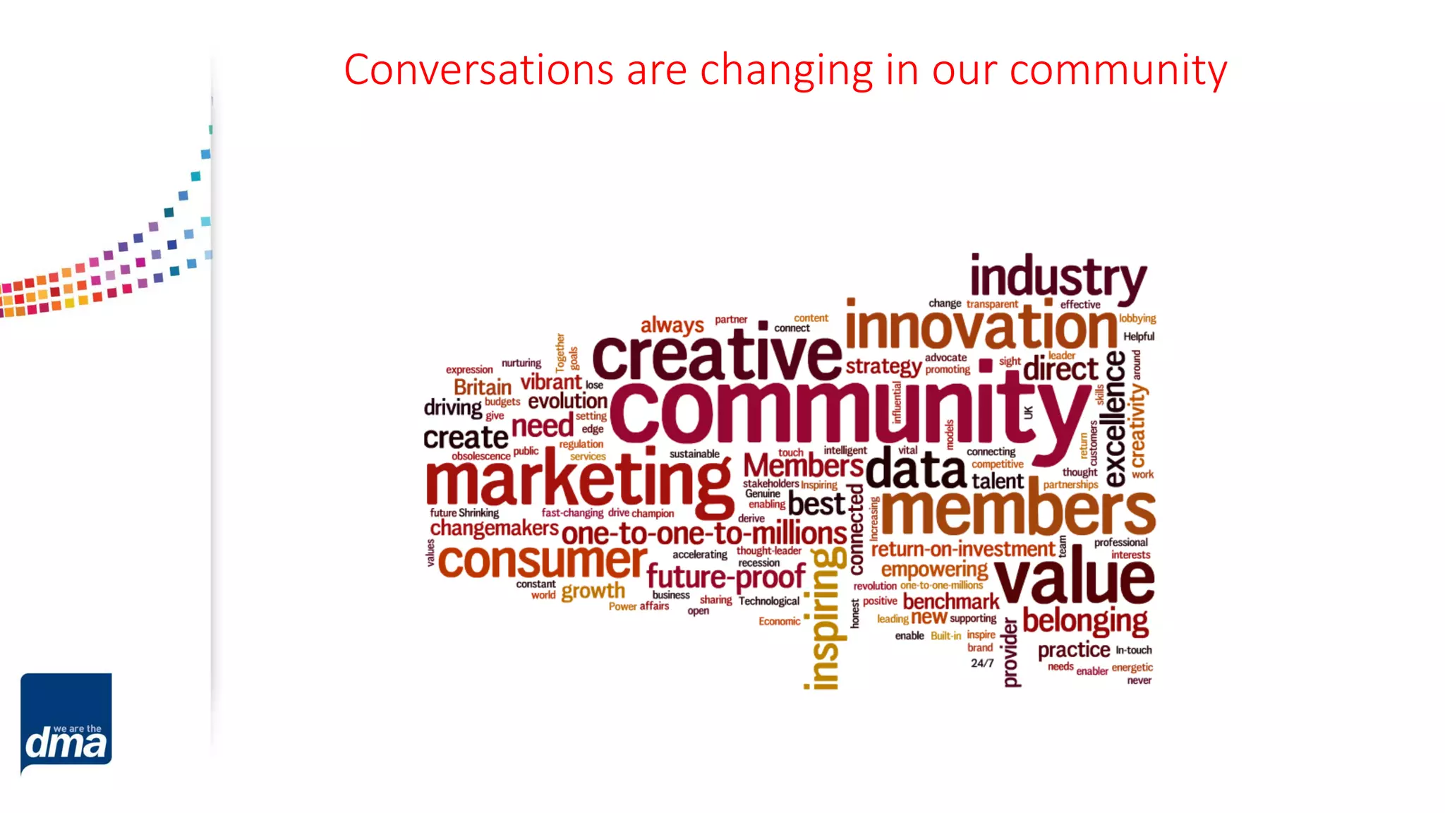 Conversations are changing in our community
 