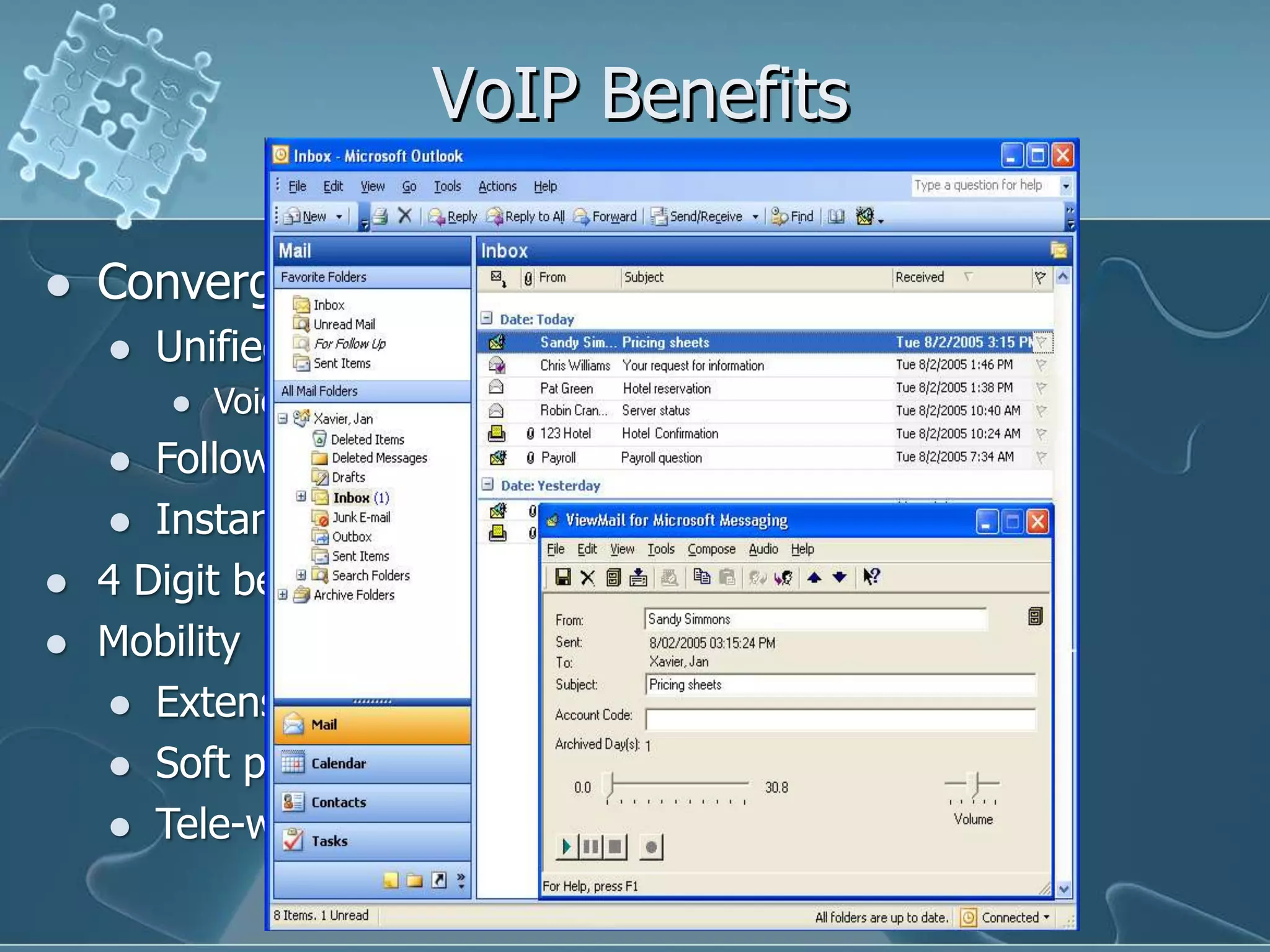 Criteria for SelectionBasic Voice Communications SystemLongevity in Integration	Unified Messaging ApplicationContact Center ApplicationWireless SolutionTelecommuter ApplicationsManagement ApplicationFault Tolerance