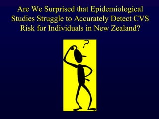 Are We Surprised that Epidemiological
Studies Struggle to Accurately Detect CVS
Risk for Individuals in New Zealand?
 