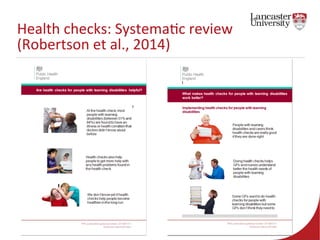 Health 
checks: 
Systema7c 
review 
(Robertson 
et 
al., 
2014) 
 