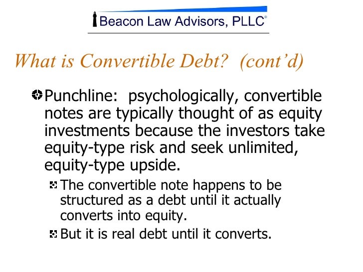 Pros and Cons of Convertible Debt Chris Hurley