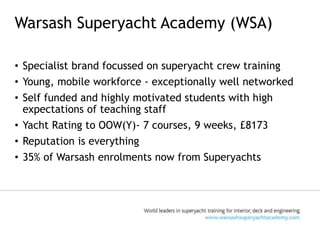 1 5 Using Solent Open to enhance and support Warsash Superyacht Academy