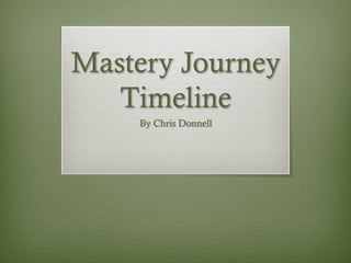 Mastery Journey 
Timeline 
By Chris Donnell 
 