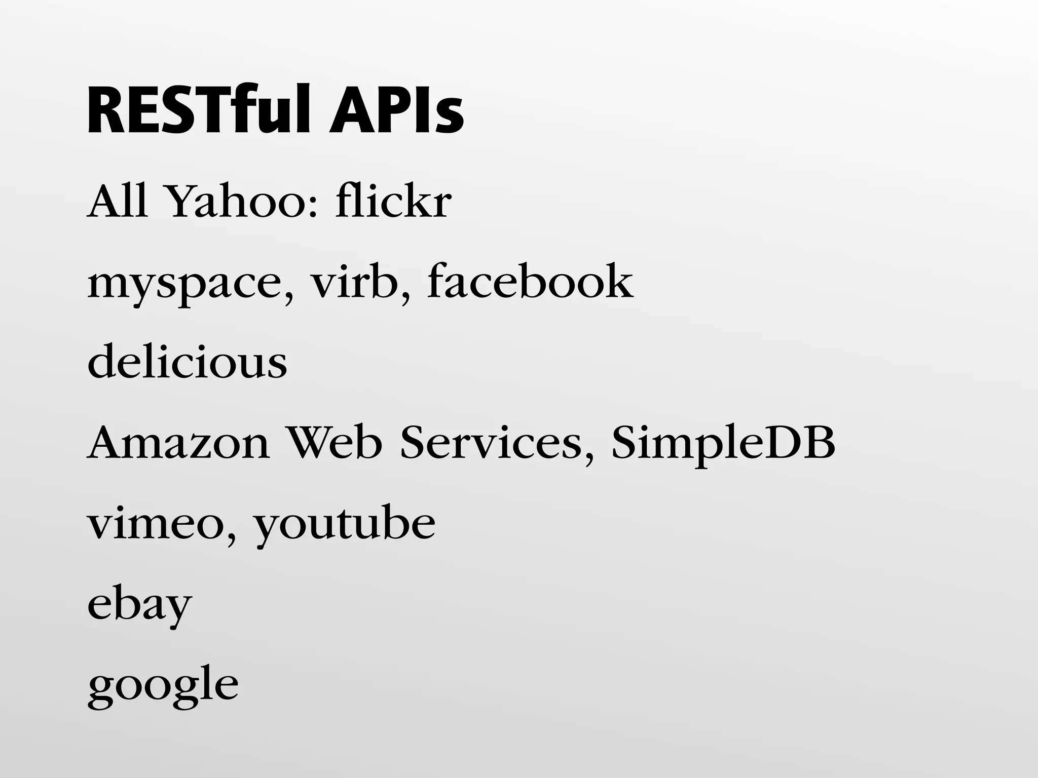 Web Services, for DevDays Belfast