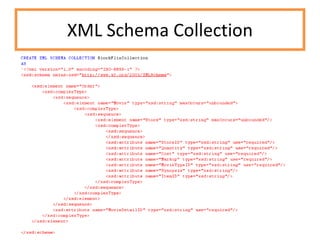 XML Schema Collection 