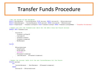 Transfer Funds Procedure 