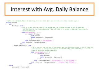 Interest with Avg. Daily Balance 