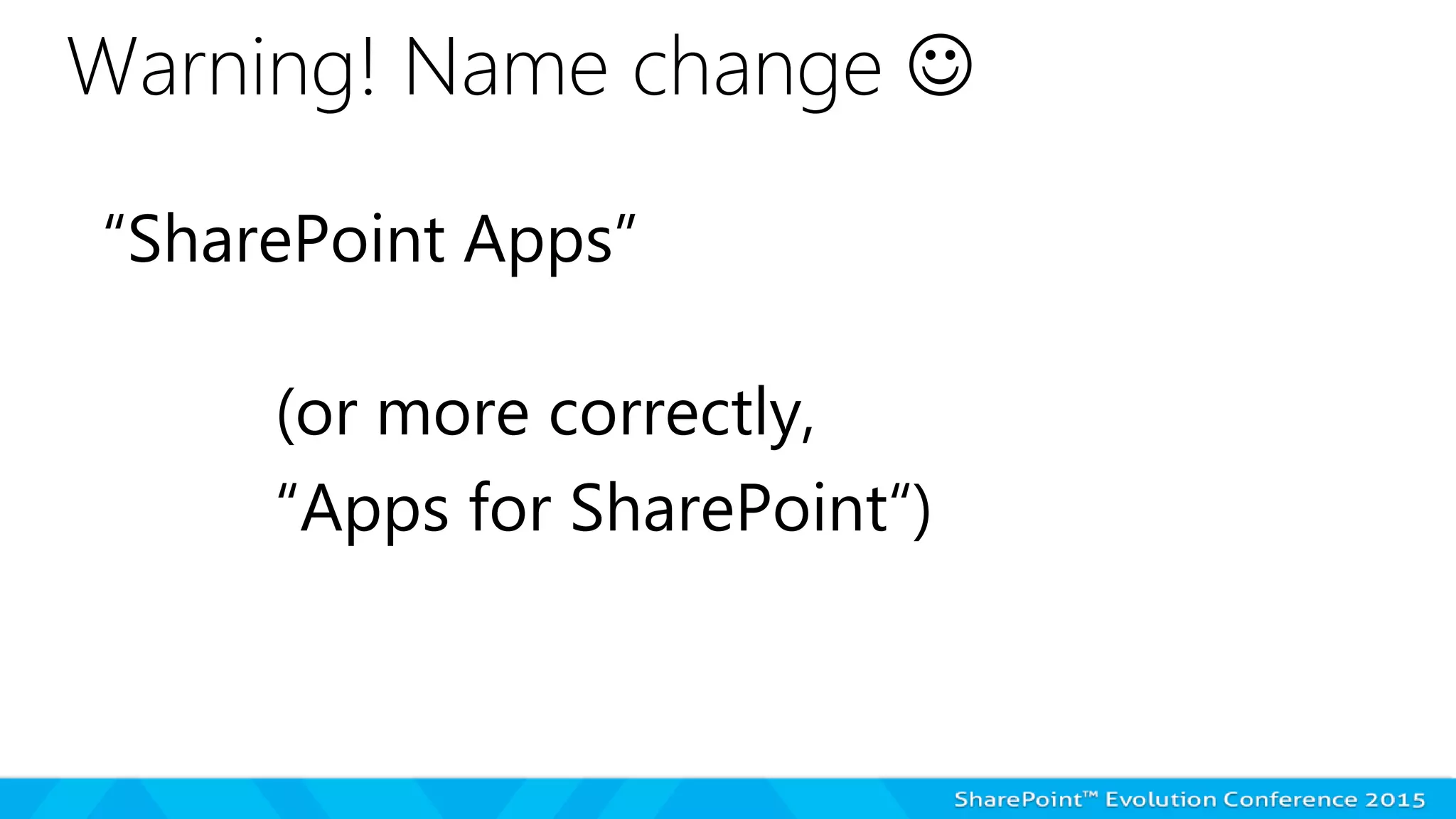 Warning! Name change 
 