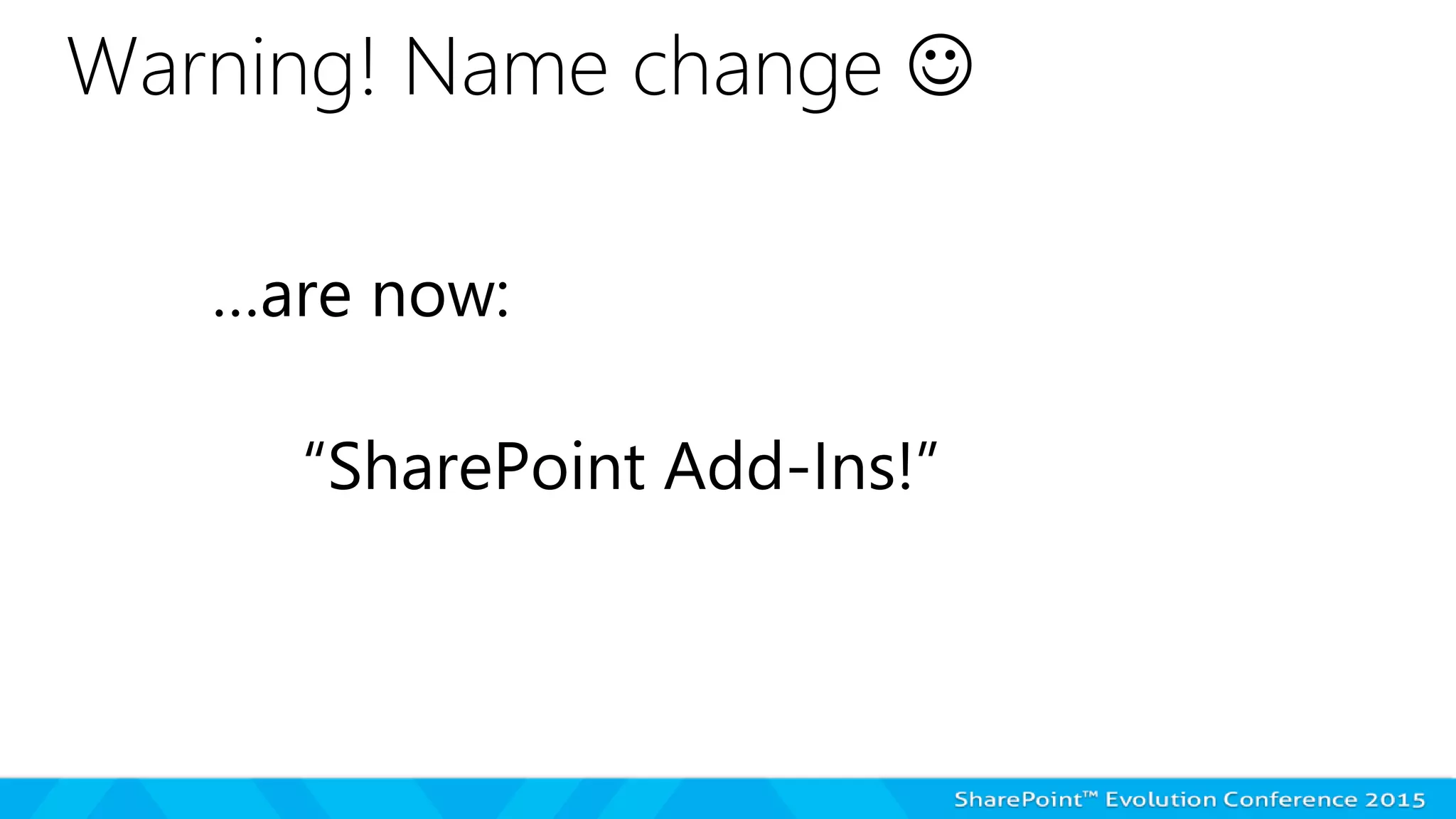 Warning! Name change 
 