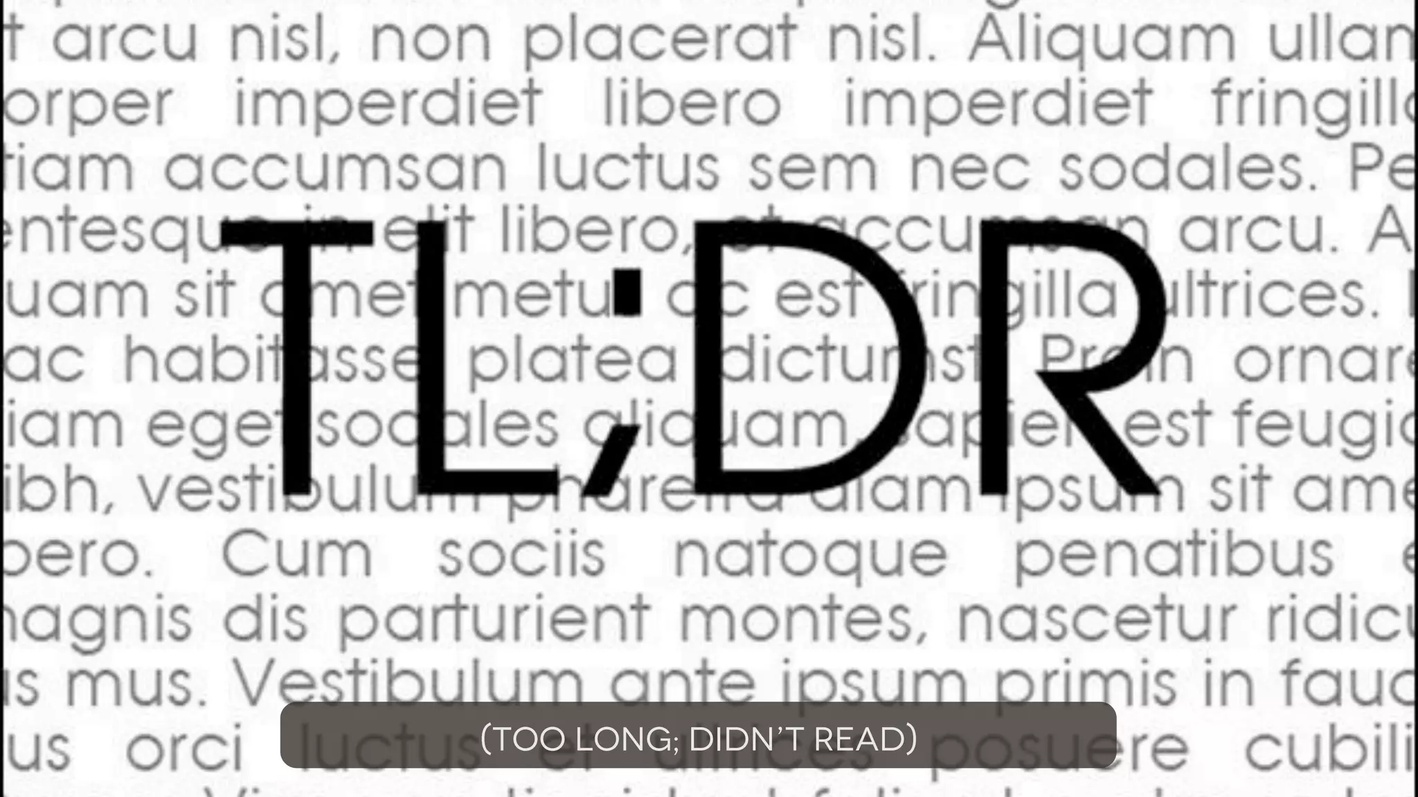 COMPLEXITY EXPLOSION

“Internet of Things” - “Big Data”

(Too long; didn’t Read)

wisdom
+ craft

 