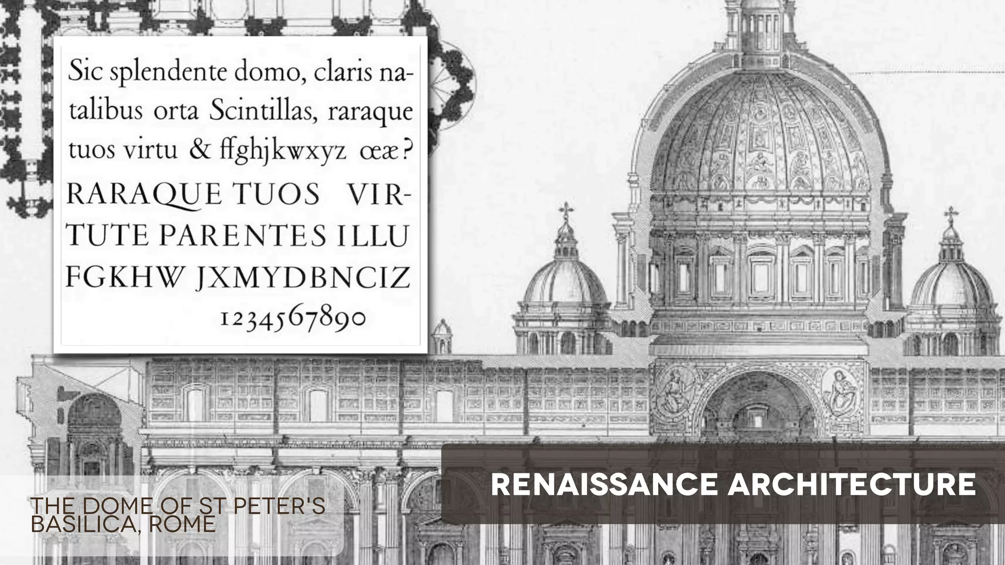 Laon Cathedral
1160-1225

The Dome of St Peter's
Basilica, Rome Ideal Gothic Church

RENAISSANCE ARCHITECTURE
wisdom
+ craft

 