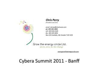 Cybera	
  Summit	
  2011	
  -­‐	
  Banﬀ	
  
 