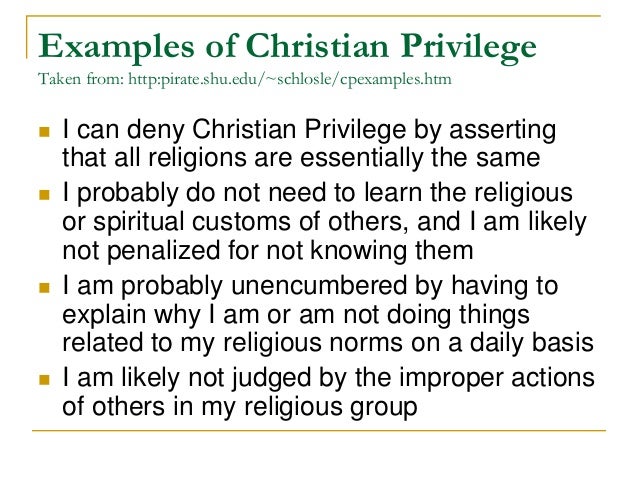 Unpacking Christian Privilege in a Nation Asserting 