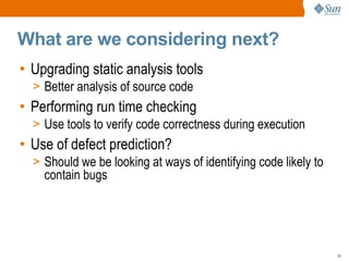 Practical use of defect detection and prediction