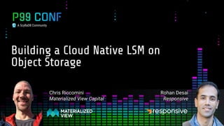 Building a Cloud Native LSM on Object Storage | PDF