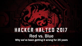 Red vs. Blue
Why we’ve been getting it wrong for 25 years
 
