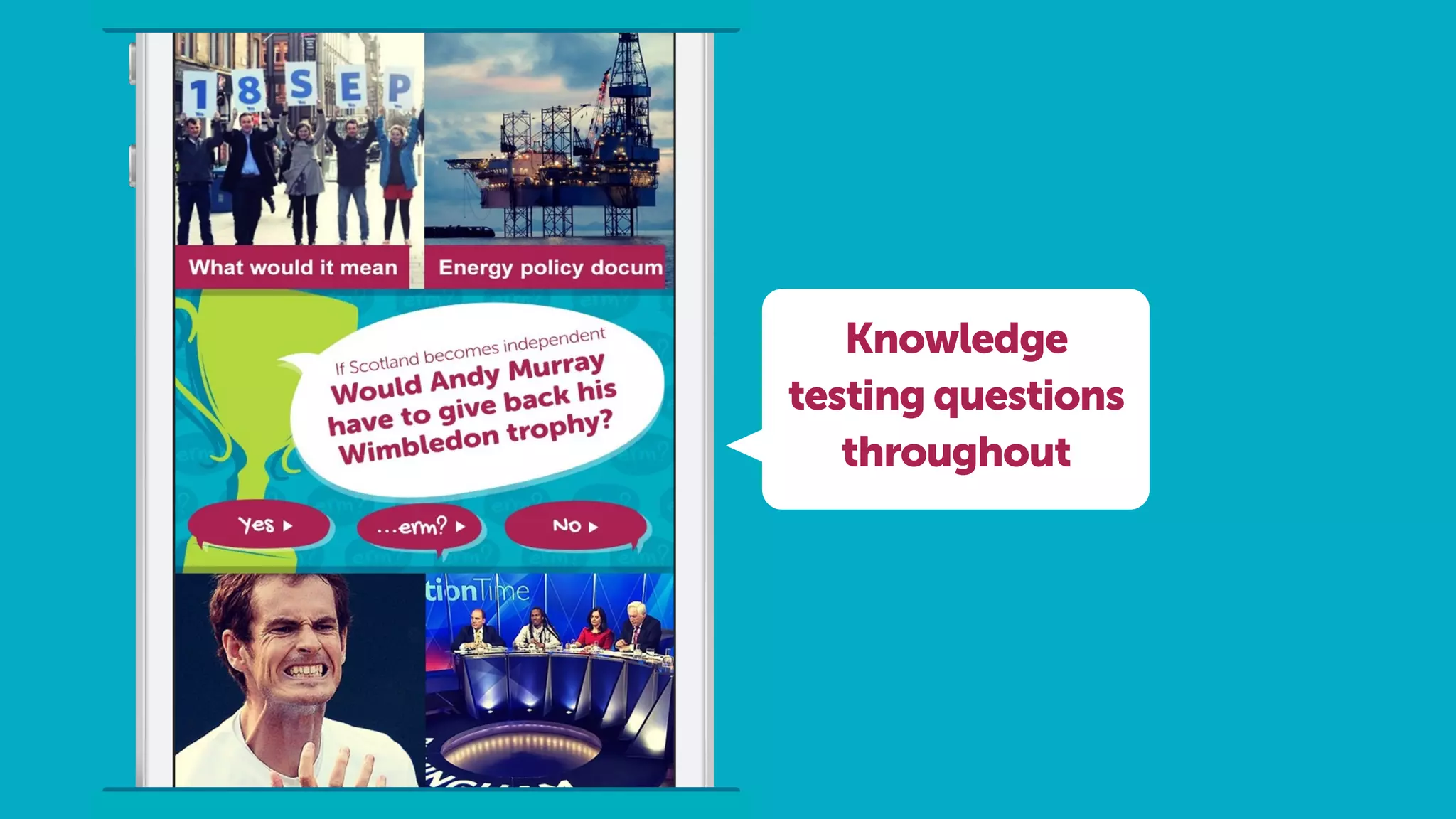 Knowledge
testing questions
throughout
 