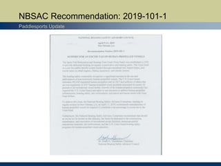 NBSAC Recommendation: 2019-101-1
Paddlesports Update
 