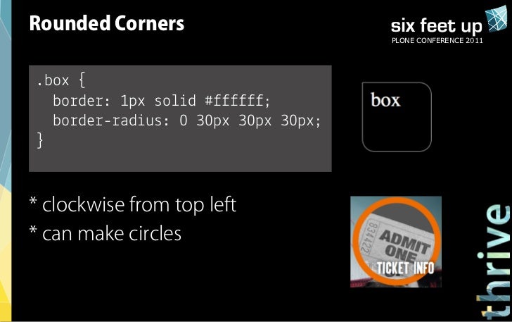 Rounded Corners Plone Conference 2011 Box